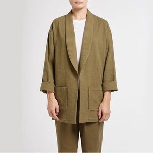 NWT AG Adriano Goldschmied Olive Green Japanese Fabric Maura Jacket